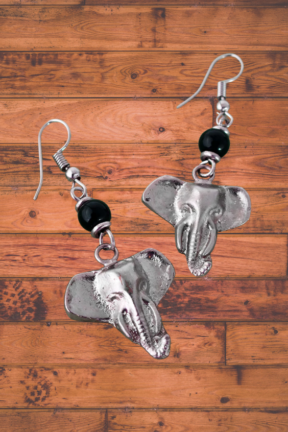 Kenyan Tusker Elephant Earrings2